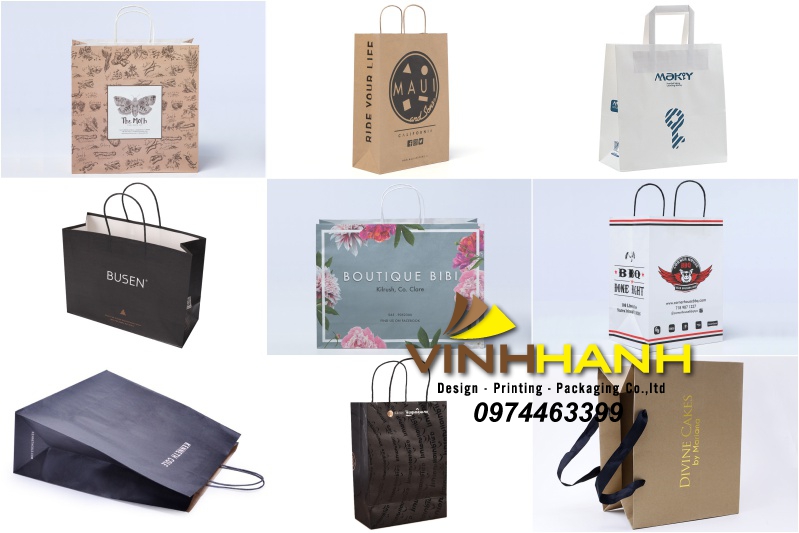 Custom Printed Kraft Paper Bags With Logo | ClothingTAGs.cn